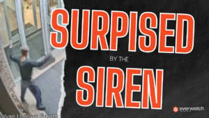 Blog thumbnail for proactive video monitoring stating "surprised by the siren"