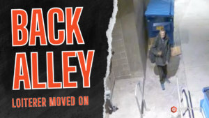 Blog thumbnail stating back alley loiterer moves on